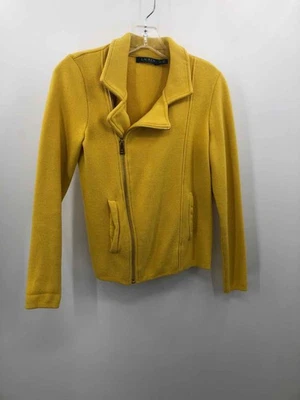 Б/у Ralph Lauren желтый размер маленький молнии спереди свитер - Изображение 1 из 3