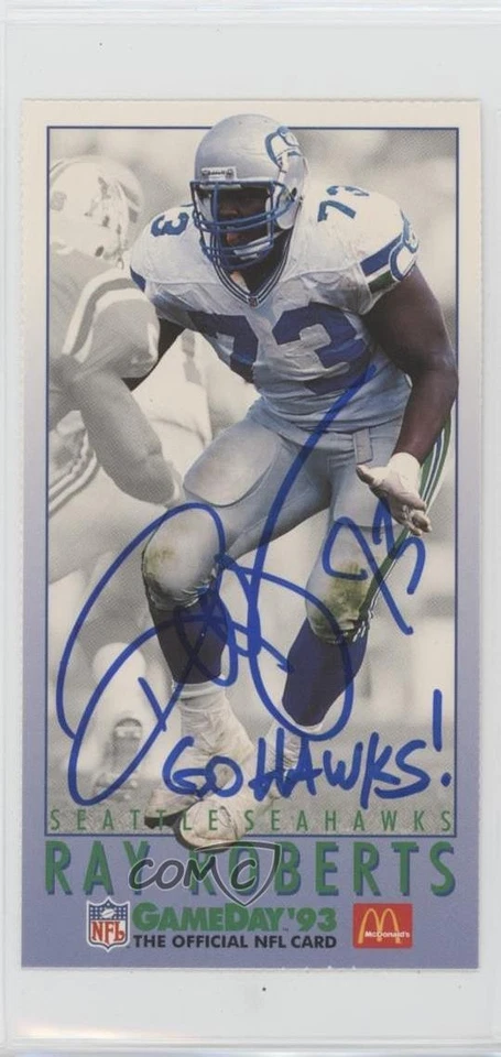 BAS 1993 Fleer McDonald's NFL GameDay Ray Roberts #MCD10 Beckett Auth Sticker - Image 1 of 2