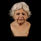 Old woman Mask Latex Halloween Cosplay Party Realistic Full Face Masks Headgear