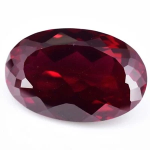 29.90ct 23.11x15.11mm Oval Natural Almandine Red Garnet Certified Gemstone - Picture 1 of 4