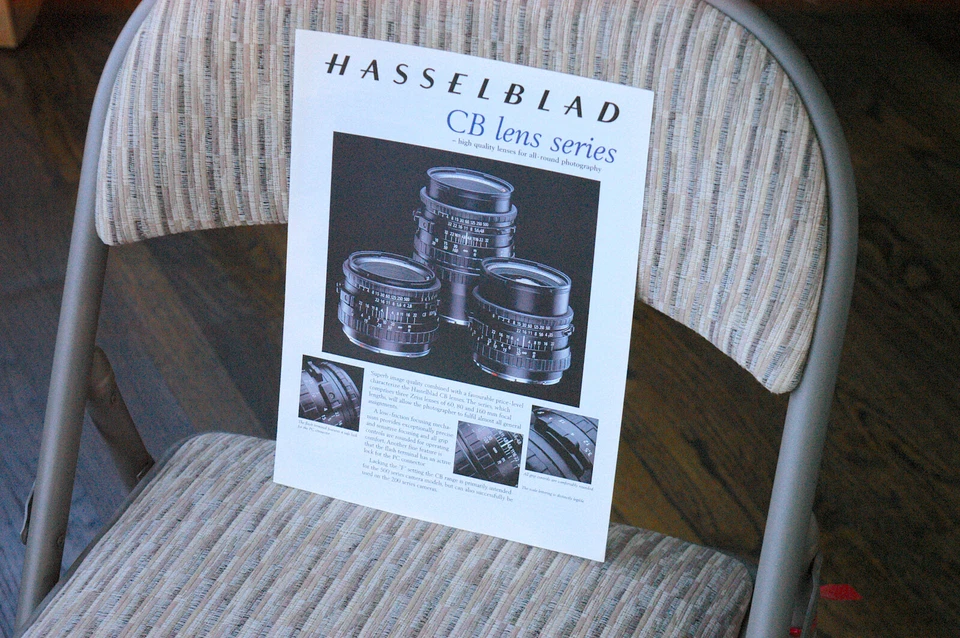 New brochure for Hasselblad Zeiss Planar CB 80mm T*+160mm+Distagon 60mm lens - Image 1 of 1