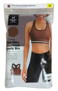 Member's Mark Women's 2-Pack Seamless Racerback Medium Support Sports Bras -B8 - Picture 1 of 11