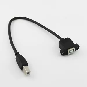 USB 2.0 B Female to B Male Socket Printer Panel Mount Extension Cable 30cm/1ft - Picture 1 of 7