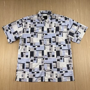 Vintage Sean John Shirt Mens Large Polynosic Rayon Geometric 90s Y2K Club Party - Picture 1 of 12
