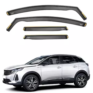 ISPEED Wind Deflectors for Peugeot 3008 MK2 2016-2023 4pc Set Accessories Visors - Picture 1 of 10