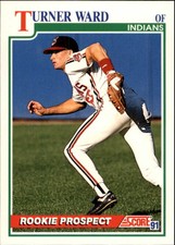 1991 Score Baseball #732 Turner Ward RC 