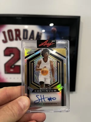 Scoot Henderson Autograph 2023 Leaf Metal Rookie Continuum #263/424 - Image 1 of 2