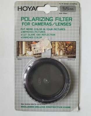 Vintage New Hoya 55mm Linear Polarizer Photo Lens Filter Japan - Image 1 of 2
