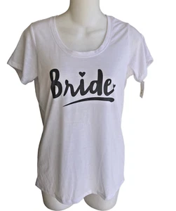 Love & Cherish Bride T-Shirt Top White Logo NWT Ladies XS Bachelorette Party - Bild 1 von 3
