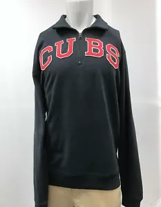 Chicago Cubs Sweatshirt Herren 2XL schwarz 1/4 Zip Pullover '47 Brand Striker - Bild 1 von 9