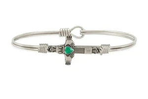 Luca + Danni Claddagh Cross Bangle Bracelet Petite Size - Picture 1 of 6