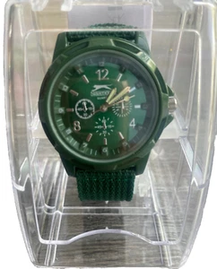 SLAZENGER UNISEX Men's Ladies Green Fabric Strap Sports Watch New Boxed - Picture 1 of 2