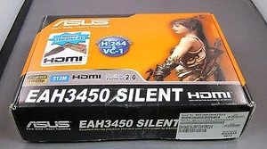 ASUS PCI EXPRESS 2.0 VIDEO CARD EAH3450 SILENT 512 MB HDMI NEW - Picture 1 of 2