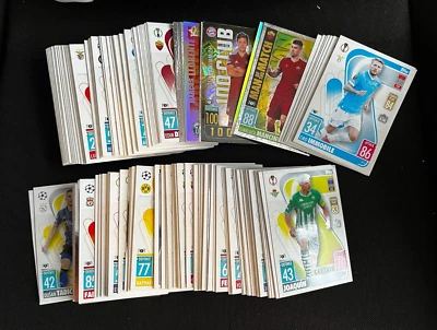 LOT 261 DIFFERENTS CARDS DONT SPECIALES TOPPS MATCH ATTAX 2021/22 SANS DOUBLE - Photo 1/2