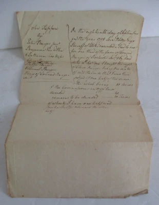 1796 Town of Rochester, Ulster County, NY Document John Tappen, Burger Family - Image 1 of 2