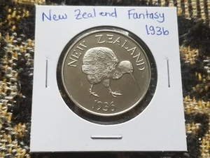 New Zealand Fantasy Cu-Ni Crown 1936 - King Edward VIII - Picture 1 of 2