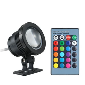 10W RGB LED Underwater Light Submersible Lamp with Remote Control Waterproof - Picture 1 of 11