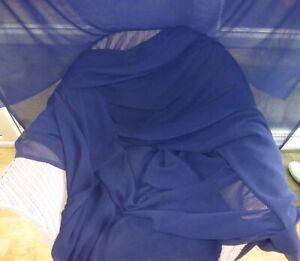 12 MTS OF NAVY SUPREME CHIFFON 112cms WIDE PERFECT FOR DRAPING AND DRESS MAKING