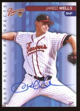 2007 Portland Beavers JARED WELLS Signed Card autograph AUTO PADRES MARINERS