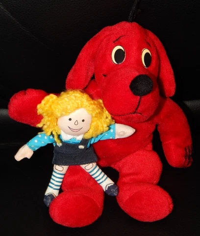 Clifford The Big Red Dog and Friends 10"  Plush W Emily Elizabeth Scholastic VTG Cover