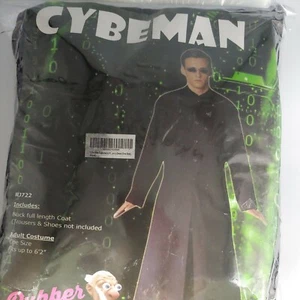 Cybeman Costume by Rubber Johnnies Blck Full Length Coat (Fits up to 6'2") - Picture 1 of 9