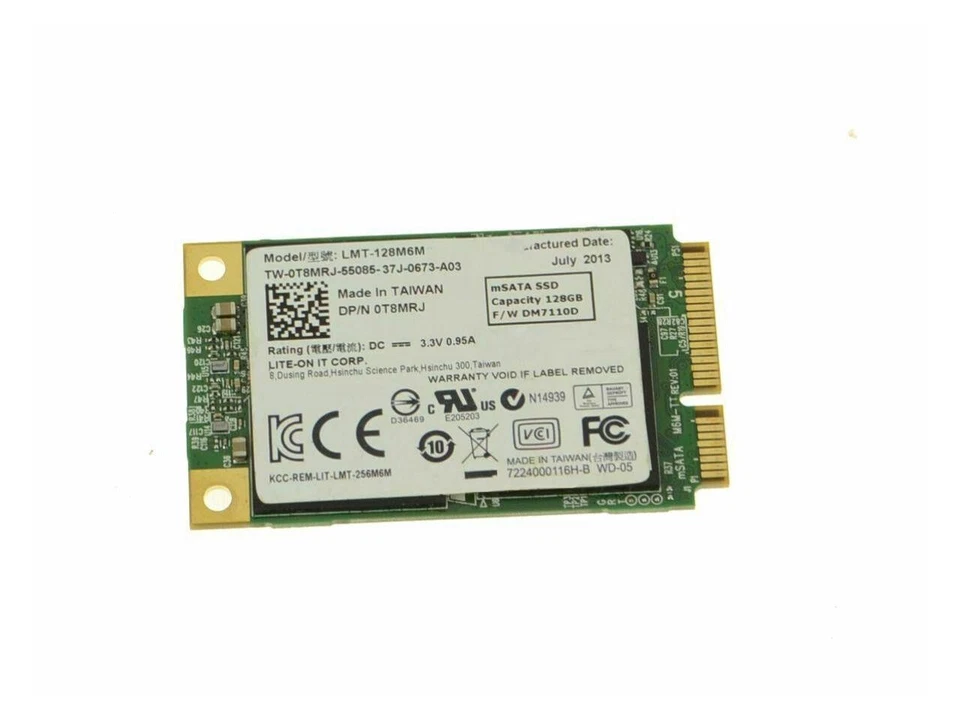 ✔️ DELL XPS 12 9Q33 mSATA SSD MINI PCIe 128GB LITE-ON LMT-128M6M T8MRJ 0T8MRJ - Image 1 of 1
