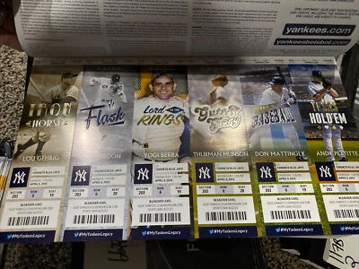 2015 NEW YORK YANKEES TICKET STUB PICK THE PLAYER ON THE TICKET IN DROPBOX - Image 1 of 4