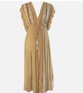 Vestido midi Free People bordado de gasa Nahla talla S - Imagen 1 de 12