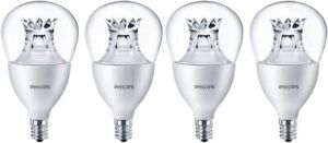 PHILIPS LED Dimmable E12 A15 Light Bulb Warm Glow Effect 450-Lumen 2700 K 4 Pack