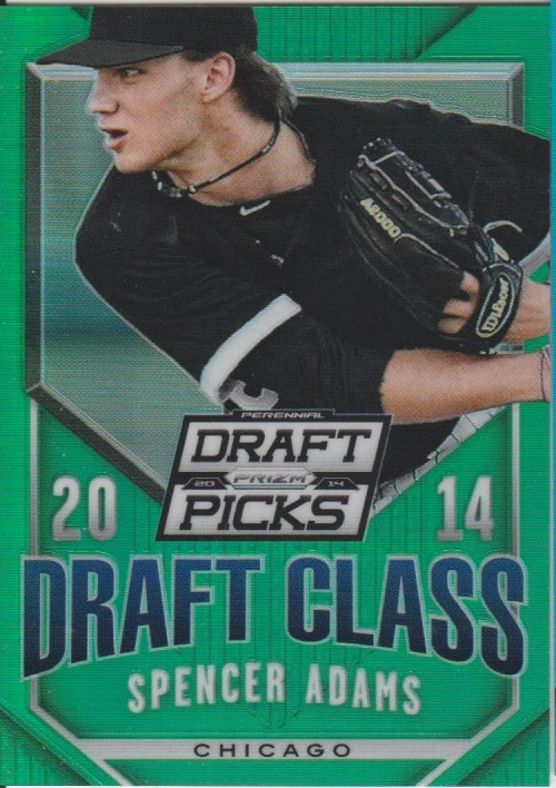 Spencer Adams 2014 Panini Prizm Draft Class green rookie RC insert card 30 /35 - Image 1 of 1