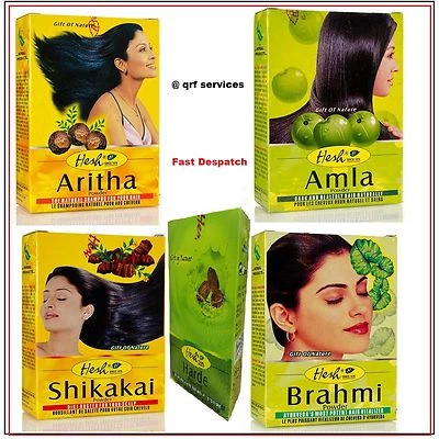 HESH Herbal Hair Growth Skin Care Anti Dandruff Amla Shikakai Brahmi Aritha Powder H