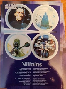 2017 Star Wars 40th Anniversary #134 Star Wars Villains Poster UK Double Crowns - Picture 1 of 1