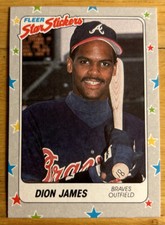 1988 Fleer Star Stickers Dion James Baseball Card #76 Braves High-Grade?