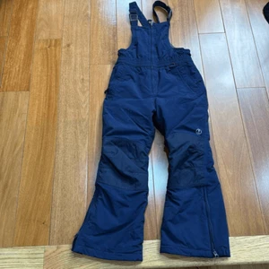 Lands End Squall Grow-A-LongsSnowboard Ski Snow Bibs Insulated Blue Size 8 - Picture 1 of 14