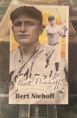 Bert Niehoff Signed Autographed Photo Index Card JSA Cert 1915 Phillies dec 1974 - Image 1 of 2