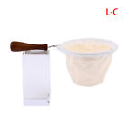 Reusable Coffee Filter Bag Wooden Handle Flannel Cloth Strainer Dropping M-qk