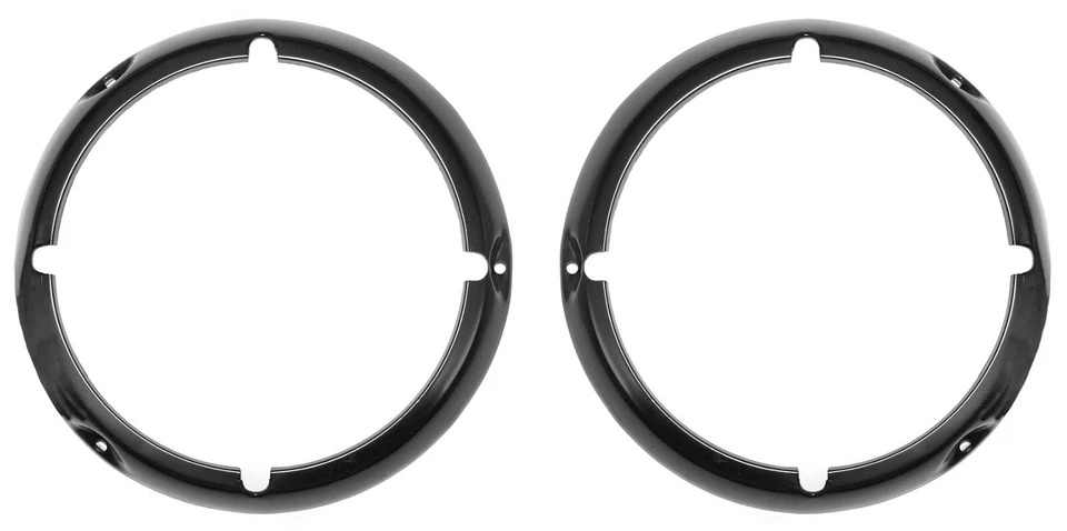 1971 1972 1973 1974 FORD BRONCO HEADLIGHT BEZELS BLACK LH RH PAIR  #71F-13045-BB - Изображение 1 из 1