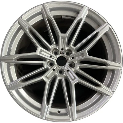 Bmw 20x10.5 M3 M4 SILVER REAR Wheel OEM Rim Factory Stock 2021-2024 - Image 1 of 4