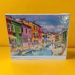 ColorCraft 1000 Piece Jigsaw Puzzle "Beautiful Burano Italy" 28" x 20" New  - Picture 1 of 5