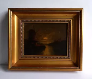 Pintura al óleo de colección paisaje viento estilo holandés mille después de Jongkind - Imagen 1 de 3