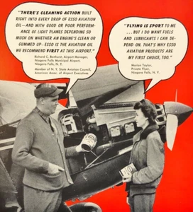1949 Esso Aviation Niagara Falls NY Municipal Airport Vintage Print Ad - Picture 1 of 7