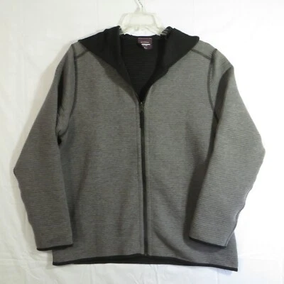 Johnston & Murphy Hombres Gris y Negro SUAVE Cremallera Completa Reversible Chaqueta con Capucha XL Foto 1 de 4