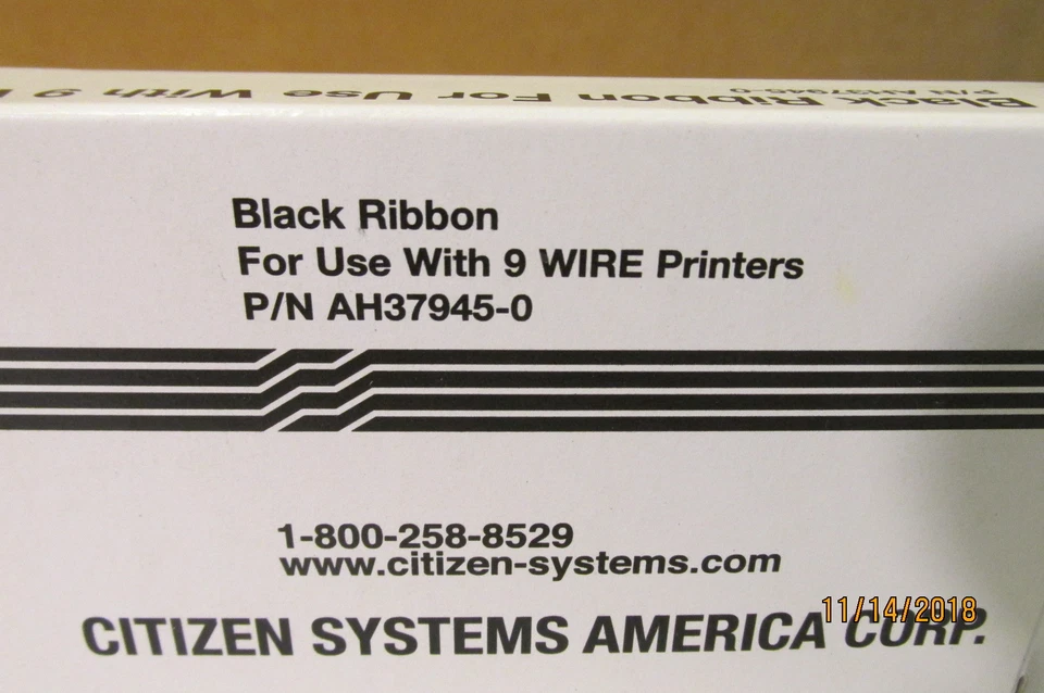 lot 2 OEM Citizen Printer Ribbon   AH37945-01  FOR GSX190 GSX200C GSX230 - Image 1 of 4