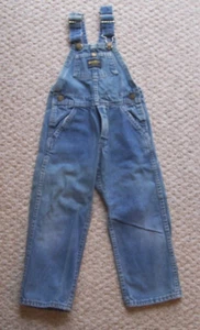 Vintage OshKosh B’Gosh Overalls Boys Size 4 Denim Vestbak Made in USA - Picture 1 of 6