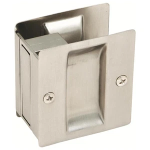 Satin Nickel Pocket Door Passage 2-1/2"W x 2-3/4" H - Picture 1 of 1