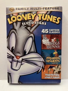 Looney Tunes Super Stars 3-DVD Set, 45 Cartoon Classics - Bugs and Friends - NEW - Picture 1 of 2