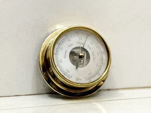 Estuche de latón barómetro barigo vintage hecho en Alemania instrumento meteorológico náutico - Imagen 1 de 10