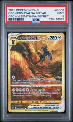 Origin Forme Dialga VSTAR (Secret) GG68/GG70 Crown Zenith: PSA 9 - Image 1 of 2