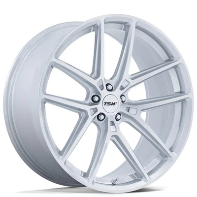 F19x8.5/R19x10.5" Staggered TSW Wheels TW006 Imola Gloss Silver/M.F Flow (S04) - Image 1 of 3