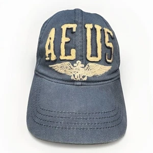 Vintage American Eagle Outfitters AE US Hat S/M Baseball Cap Nu-Fit Navy/White - Picture 1 of 17